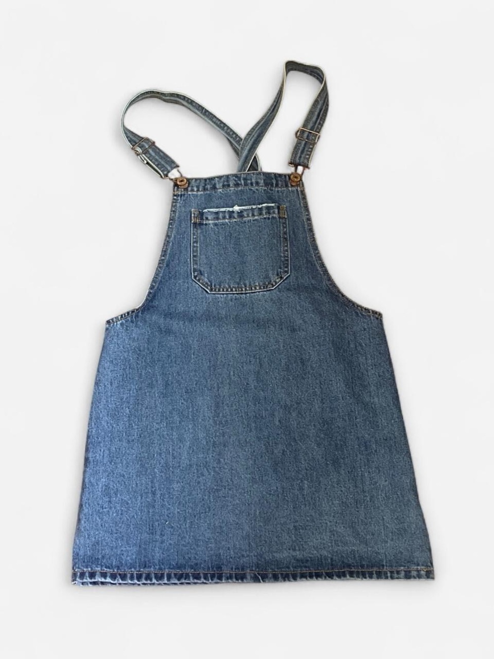 100% Cotton Denim Pinafore Dress